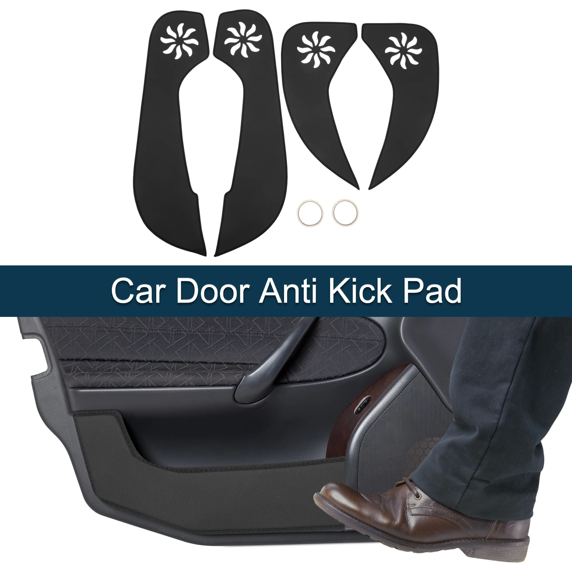 

UXCELL Car Door Anti Kick Pad Sticker Protector for Buick Regal 2018 Black 1 Set
