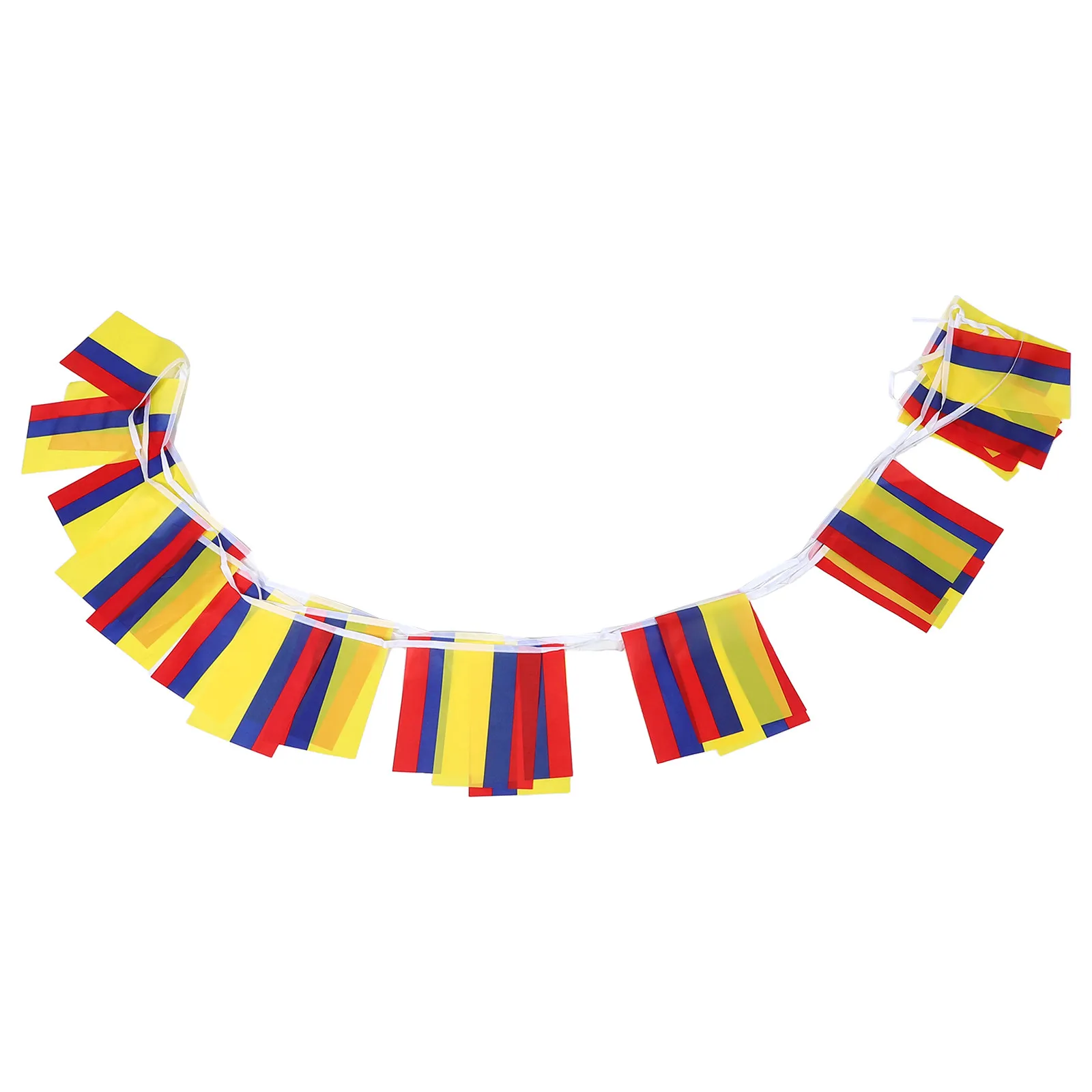 Colombia Flag Banner Small Mini Colombian Flags 14x21cm Polyester String Pennant Banner Outdoor Party Decoration Soccer Fan Flag