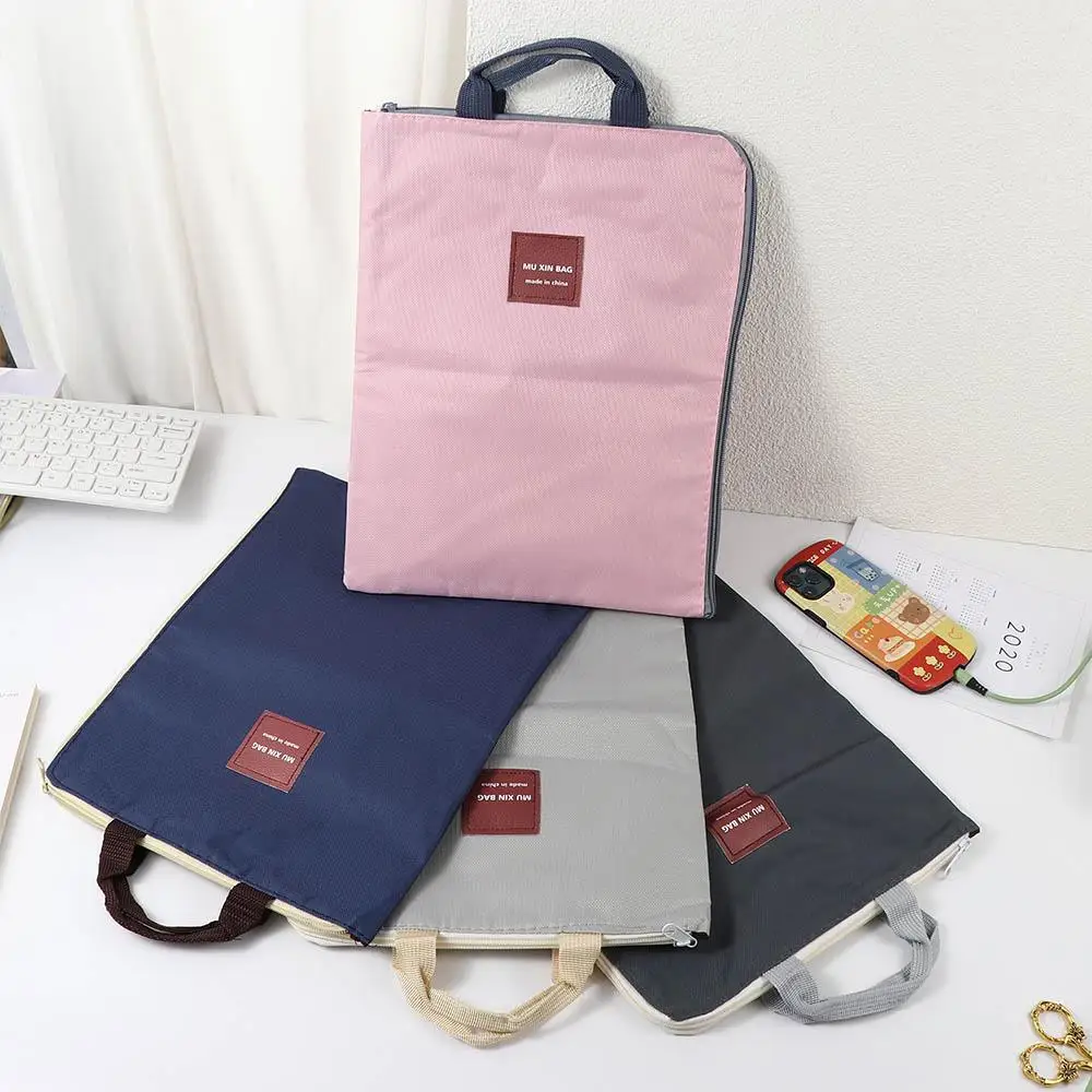 Office Supplies Zipper Business Organizer Bag File Pocket Paper Storage Document Bag Briefcase File Folder File Bag