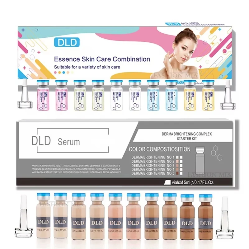 10 vials Korean Facial Skin Care Essence BB Glow Hyaluronic Acid Ampoule Kit Long Lasting Coverage Foundation Beauty Skin Care