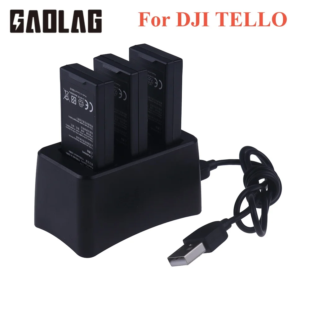 

3.8V 1100mAh Lithium Battery With 3-In-1 Charger For TELLO Quadcopter Spare Parts RC Drone