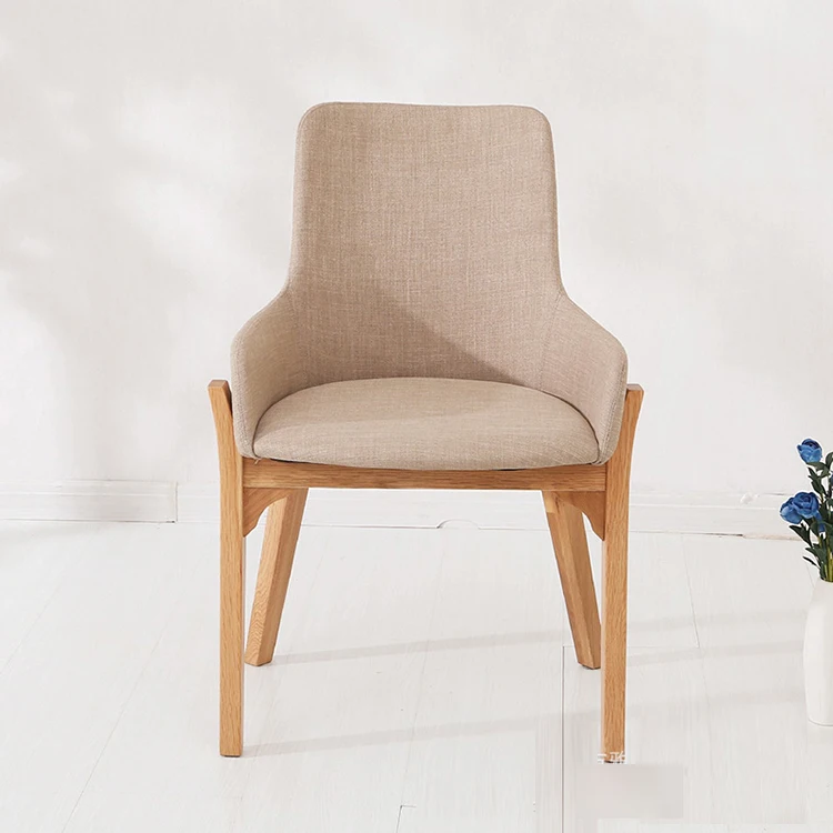 Nordic Japanese Modern Solid Wood Chair Household Contracted Leisure  Backrest Chair Computer Office Chair