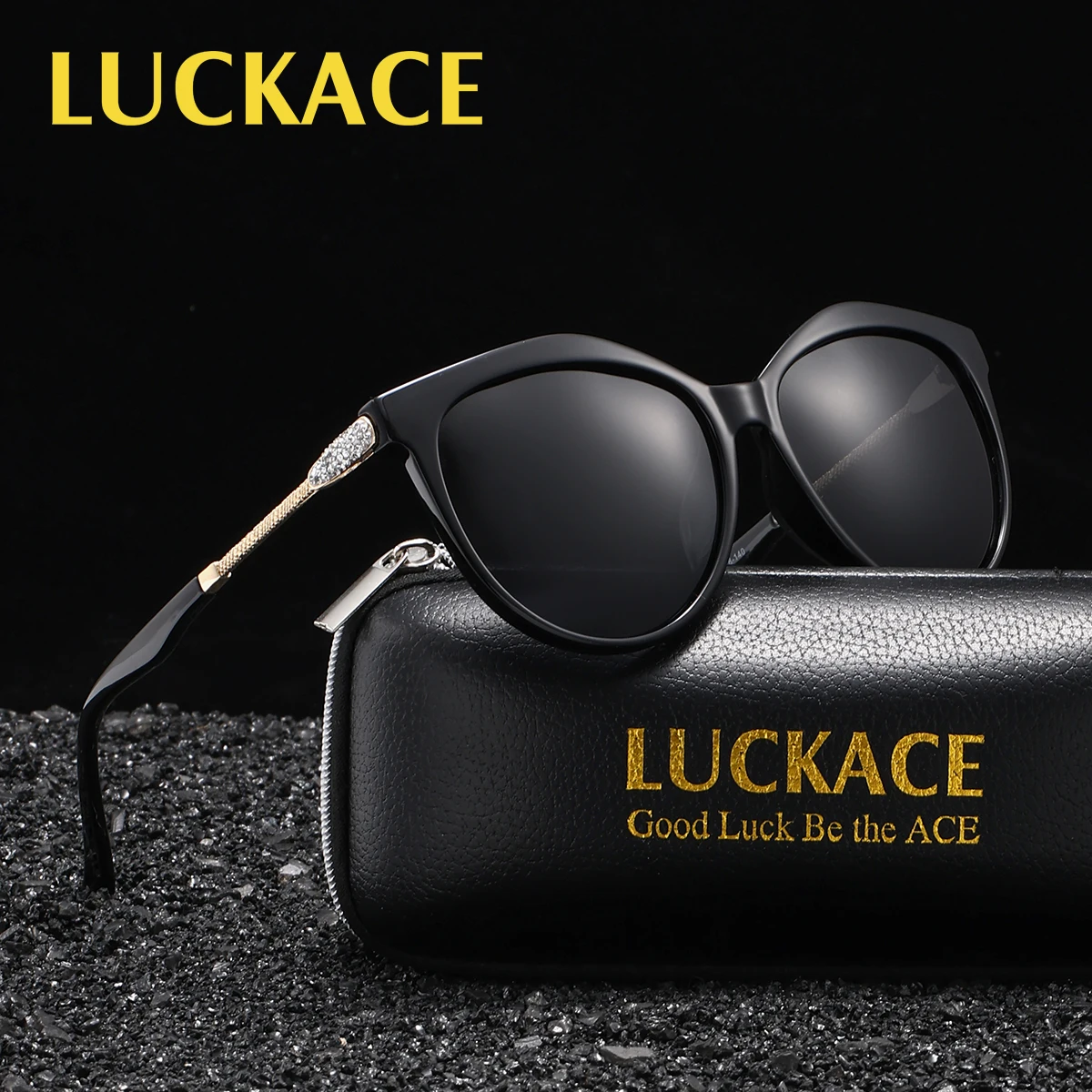 LUCKACE Unisex Polarized Sunglasses Fashion Exquisite Vacation Oval Frame TAC Lens Reduce Glare Direct Ultraviolet Radiation Men