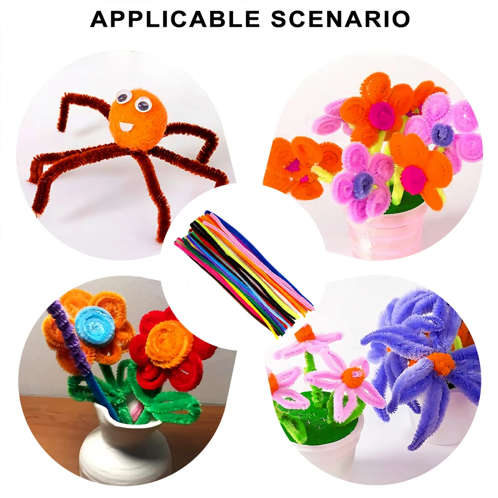

200 Pcs Colorful Tops Festival Bendable Rods DIY Craft Kids Toys Child Educational Gifts Creativity