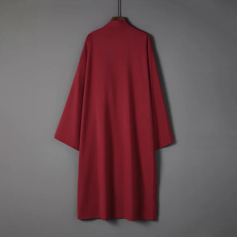 2025 الرجال Ukiyo-e نمط طويل Hanfu عباءة للجنسين ثوب الكيمونو الياباني المعطف الصيف عادية فضفاض يوكاتا هاوري قمصان الشاطئ سترة #5