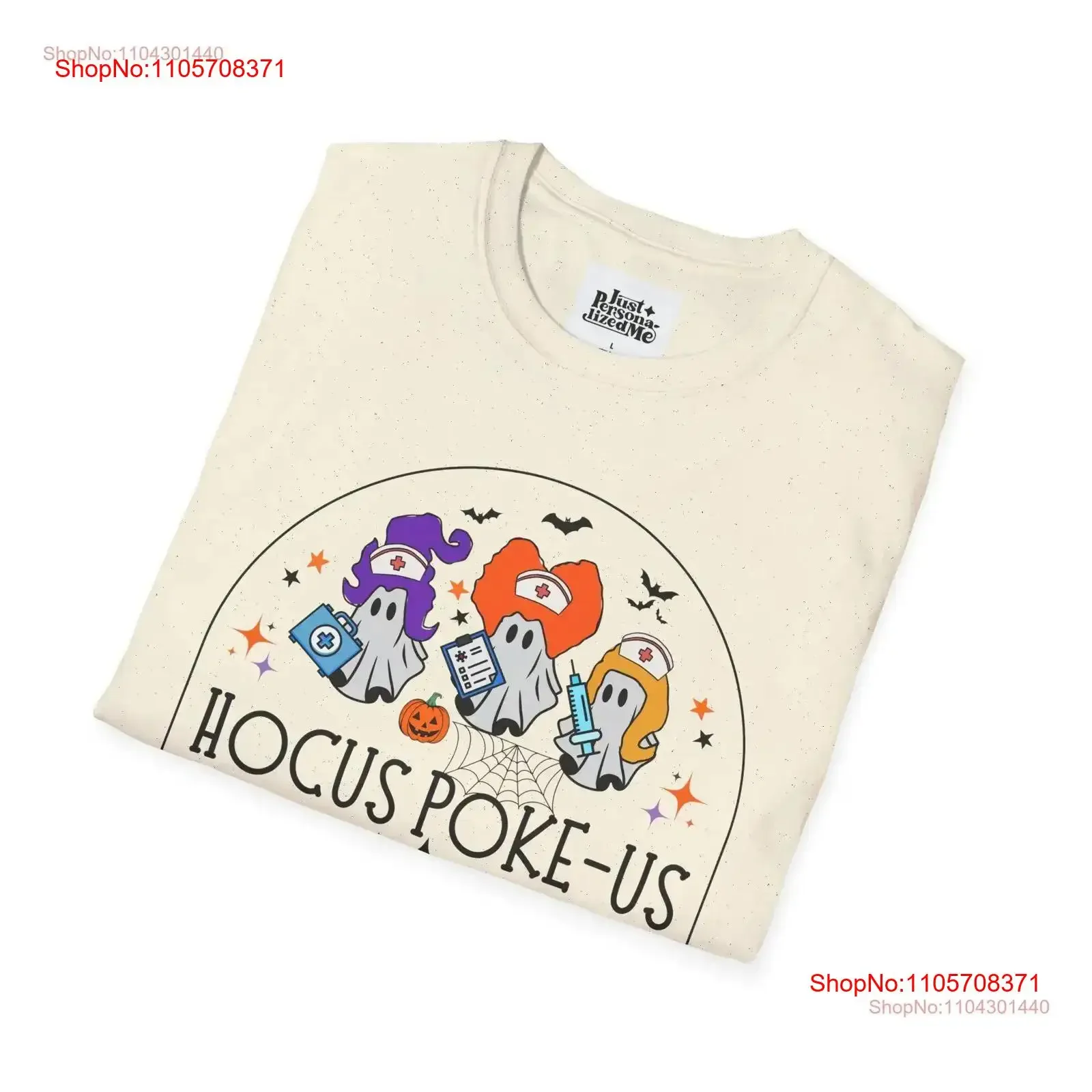Hocus Poke us Witch Nurse Halloween T Shirt ER Crew Medical Lab Tech Spooky Health Professional vintage Washed Unisex