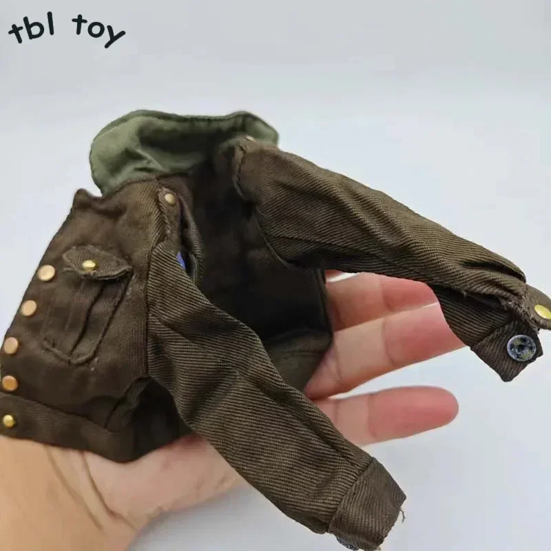 Suéter masculino a escala 1/6, uniforme del ejército alemán de la Segunda Guerra Mundial, Tops, abrigo de manga larga, chaqueta, modelo de ropa para muñeca de cuerpo de soldado de 12"