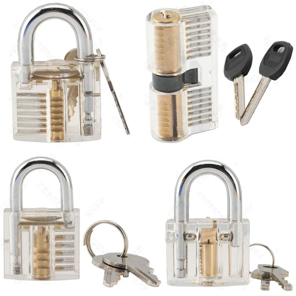 

Locksmith Transparent Locks Pick Visible Cutaway Mini Practice View Padlock Hasps Training Skill For Furniture Hardware