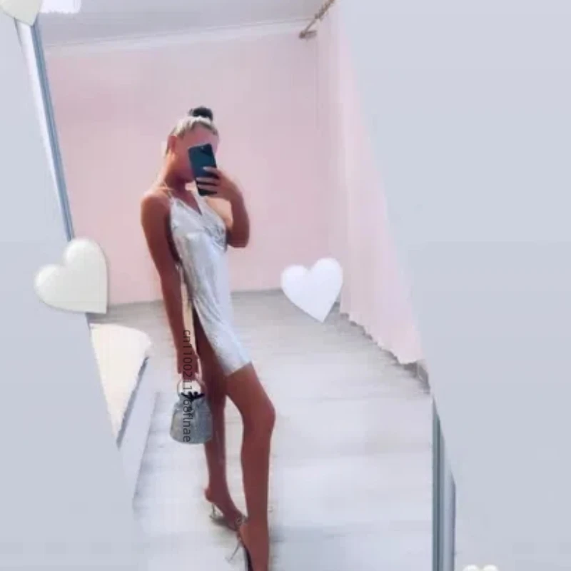 유럽과 미국의 라틴 댄스 드레스, 여성용 스팽글 메탈릭 섹시 슬릿 파티 댄스 공연 서스펜더 드레스