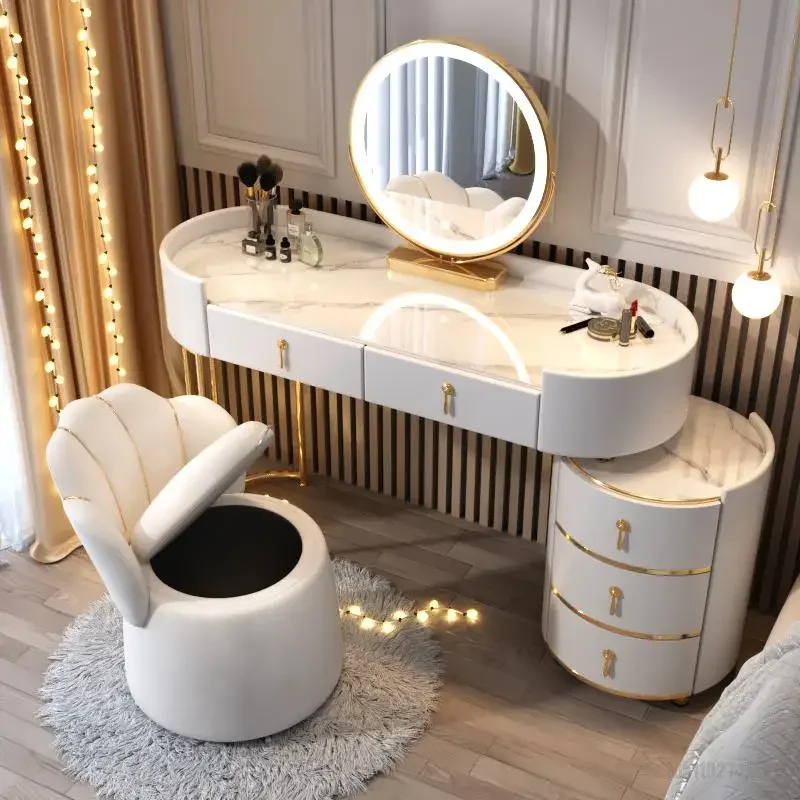 

Nordic Luxury Dressing Table Container Drawer Minimalist European Dressing Table Woman White Schminktisch Furniture Makeup