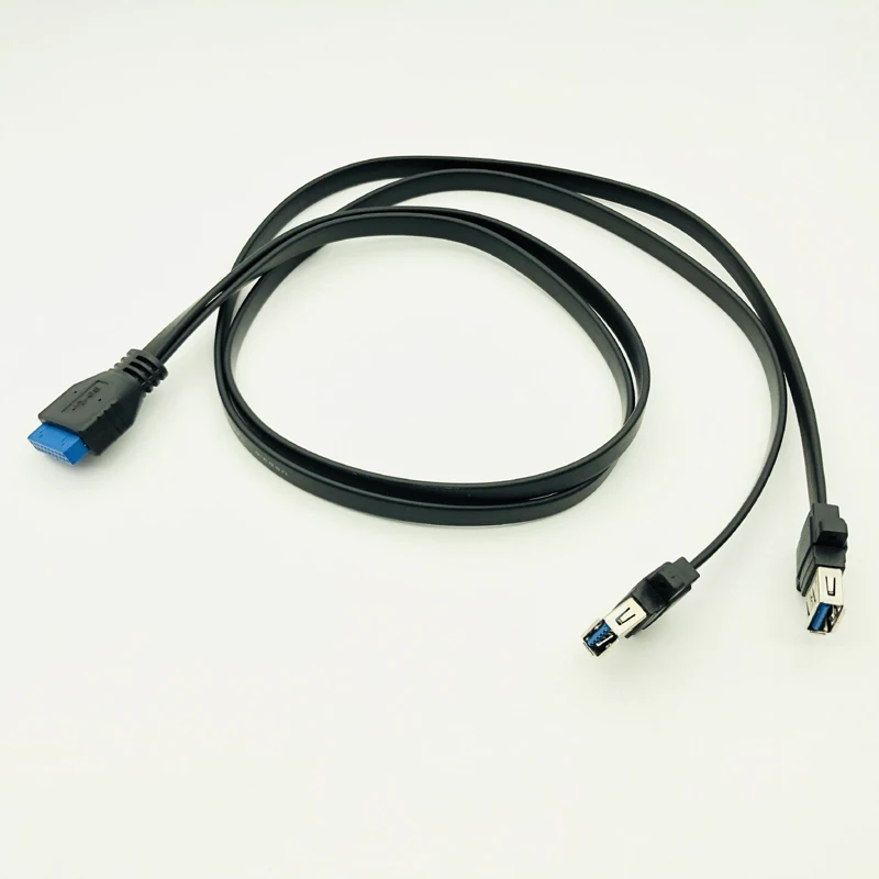 H1111Z Connettore USB 3.0 Montaggio a pannello Doppia porta USB 3.0 Vite femmina Montaggio a pannello sulla scheda madre Cavo piatto con