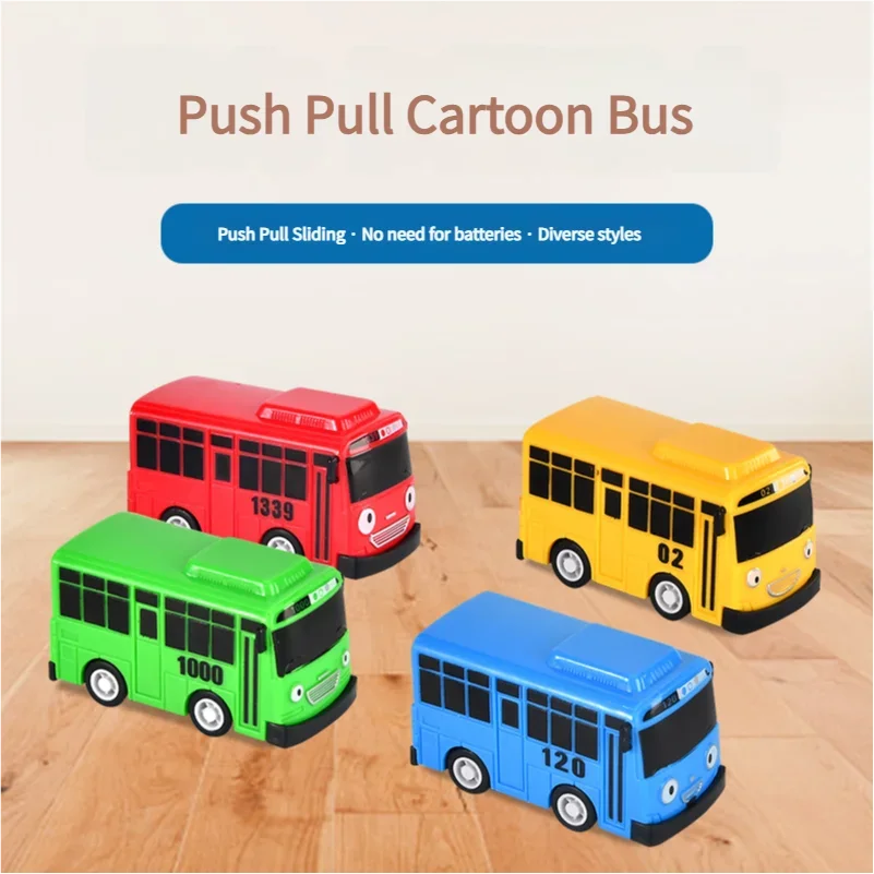 Mini autobús de juguete extraíble para niños, lindo vehículo corredizo, puerta que se puede abrir, juguete educativo de autobús escolar para niños y niñas, regalos de cumpleaños