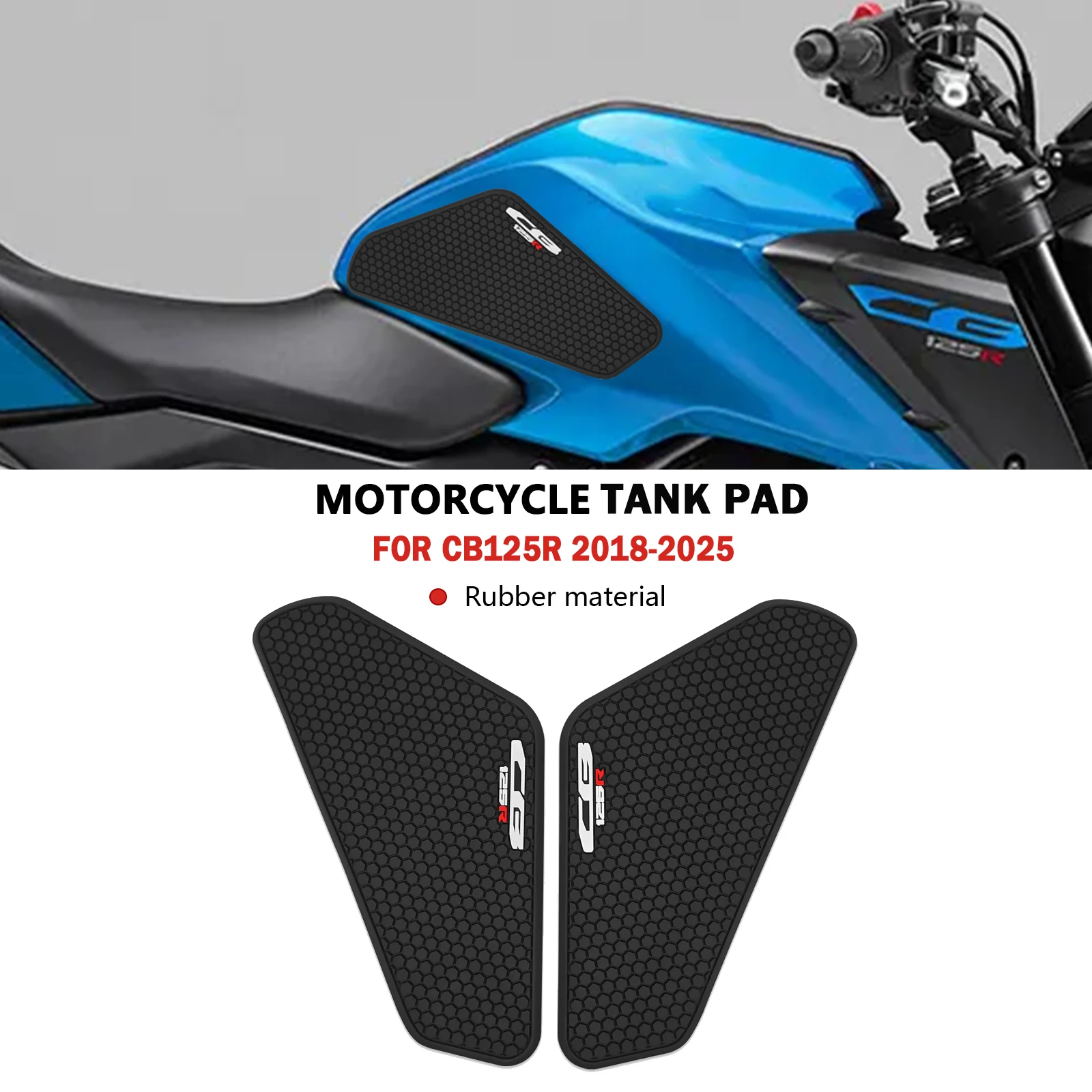 

For CB125R 2025 cb125r 2024 2018-2025 Motorcycle Tank Traction Pad Anti Slip Sticker decal Gas Knee Grip Protector fuel tank pad