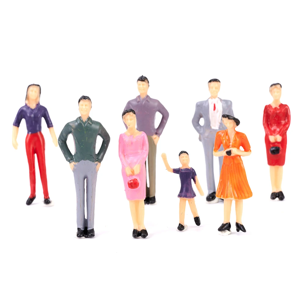 50Pcs Model People Figures Scale Plastic Models 1:32 People Sitting Standing Figures Plastic 1 Gauge For Layout