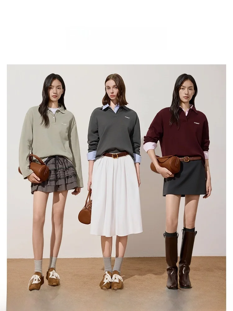 

Ochirly Modal Cotton Long Sve Ne Commute T-irt Simple Match All Seasons New Autumn Winter Ladies Faion Top