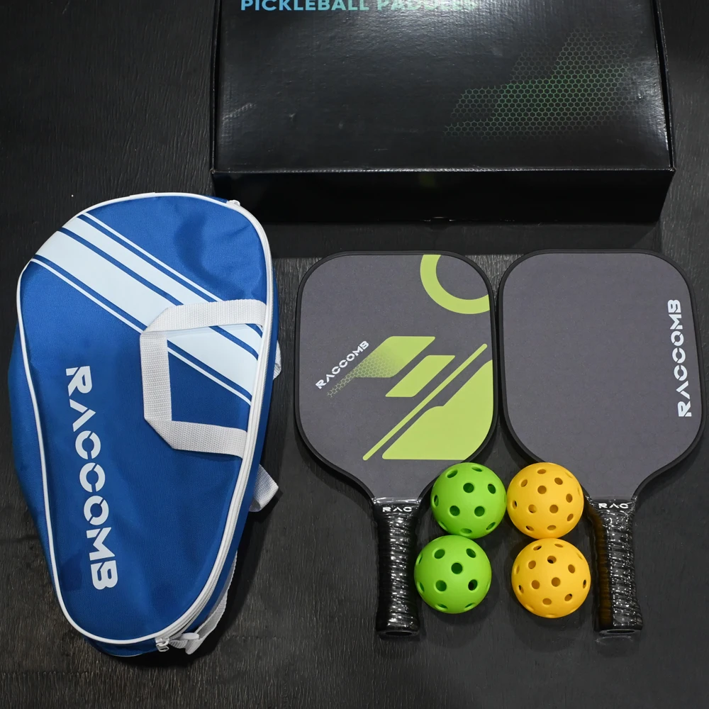 

Play Like A Pro USAPA Pickleball Set 2Pack - Graphite Honeycomb Core W/4 Balls & Carrying Case, Recreational Use - Gift Box Set