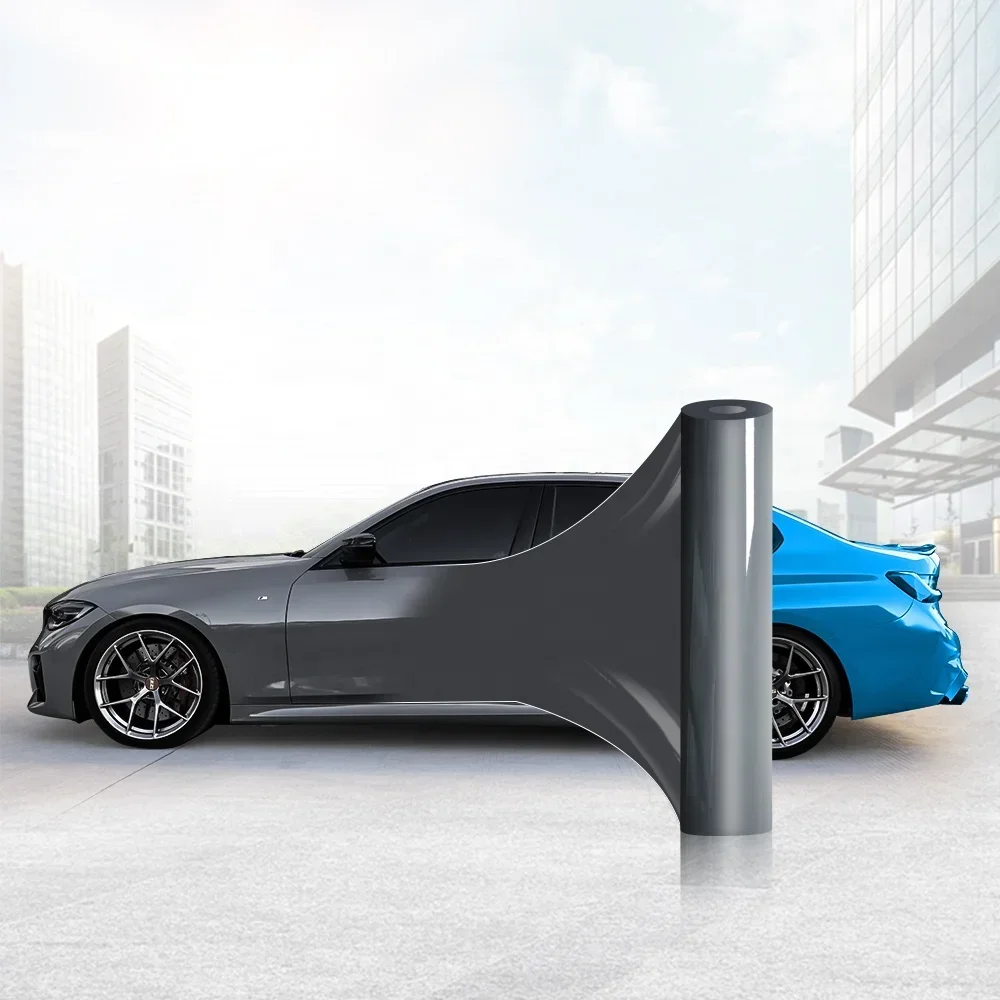 

2025 1.52*16.5m Warranty 3 Years Air Bubble Free Ultra Glossy Crystal Nardo Gray Car Wraps Vinyl Film Car Color Changing Film