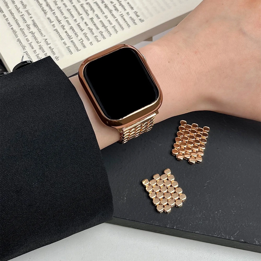 Women Strap for Apple Watch 10 42mm 49mm Band for iWatch Series 9 8 7 6 5 4 Se 41mm 40mm 38mm 44mm 45mm Stainless Steel Bracelet