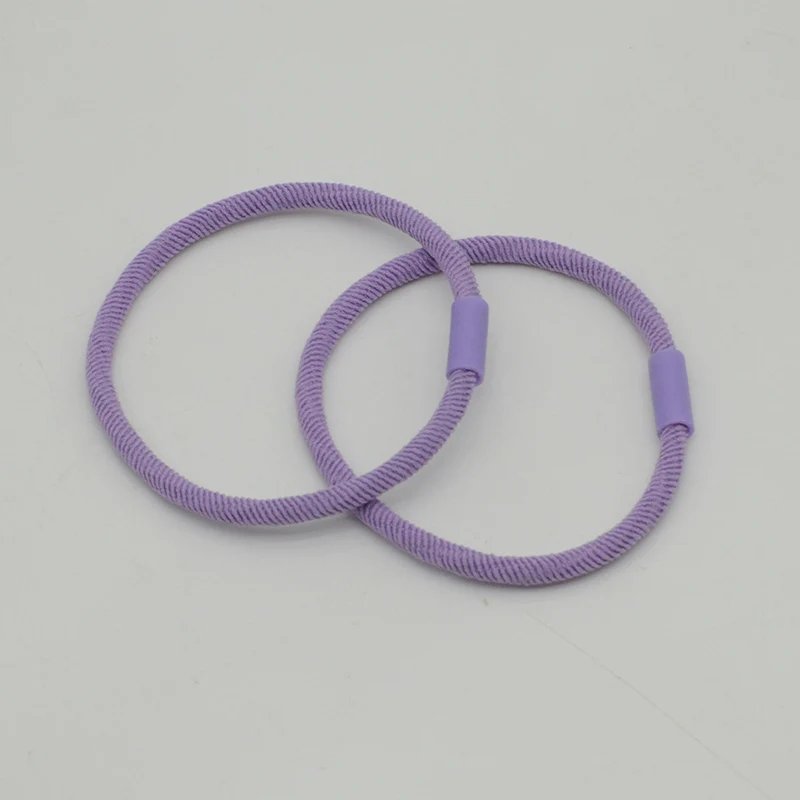 50 Stück 4 mm Neonfarbene Twilled Cords elastische Haarbänder 5 mm Beige Kaffee Gummi Haargummi für Mädchen Pferdeschwanzhalter Haargummis – Detail 9