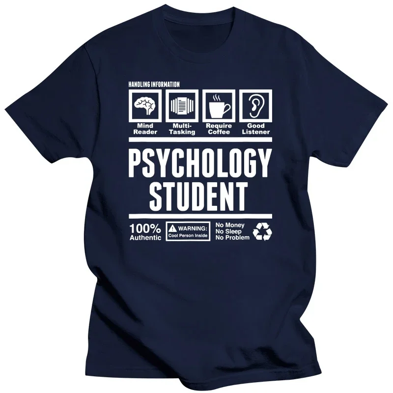 Funny Psychology Student Handling Information T Shirts Graphic Cotton Streetwear Short Sleeve Harajuku T-shirt Mens Clothing