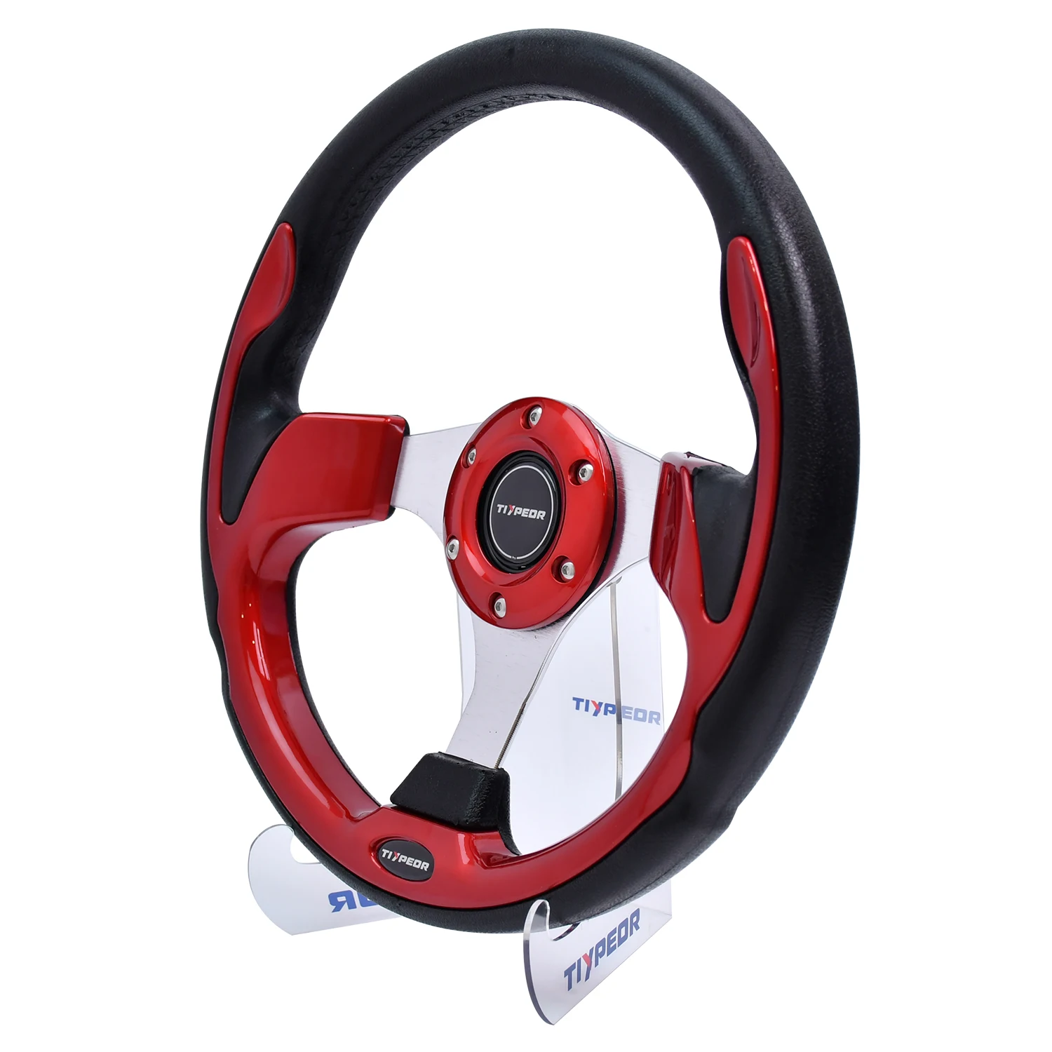 13 Inch 320mm Universal Sports Racing PU Steering Wheel with 45mm Deep Flat Bracket