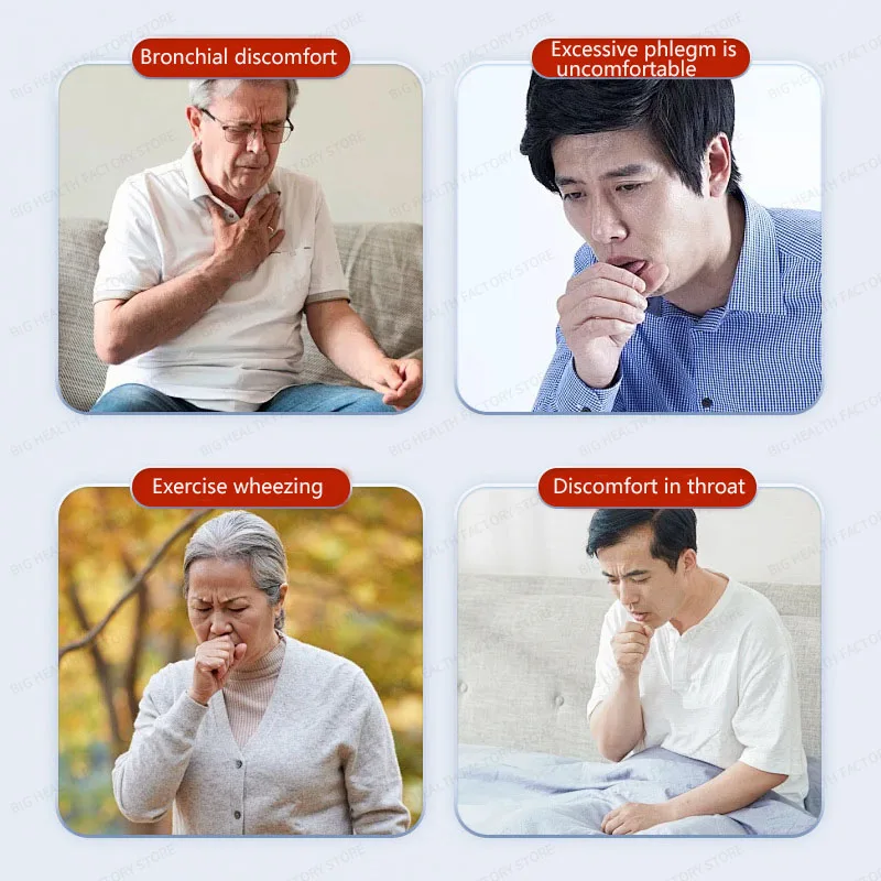 تخفيف السعال، التهاب الهوى المزمنة، إزالة الرئة للبالغين وحل البلغم والربو، رقعة نقاط الوخز للسعال