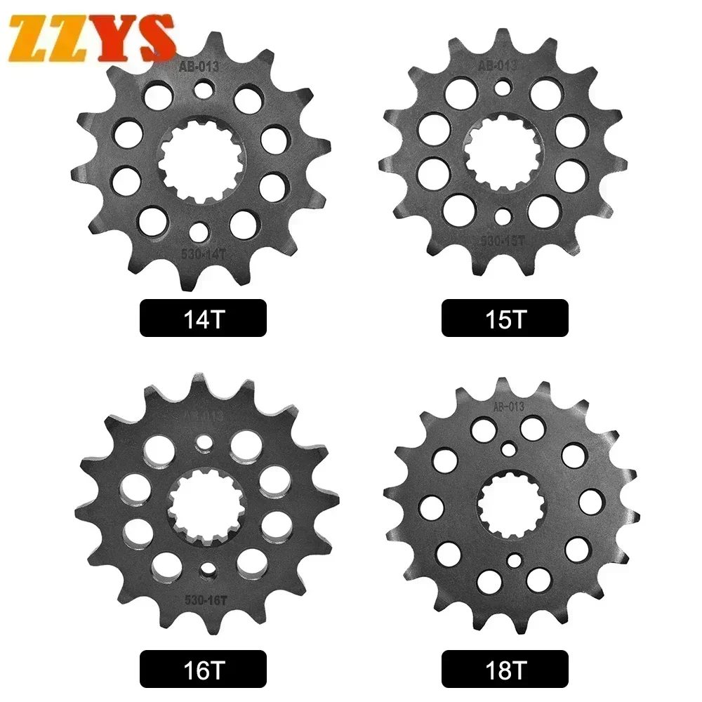 

1pc 530 14T 15T 16T 18T Tooth Front Sprocket Gear Staring Wheel Cam For Yamaha Road YZF600R Thunder Cat YZF600 YZF 600 R6 YZF-R6