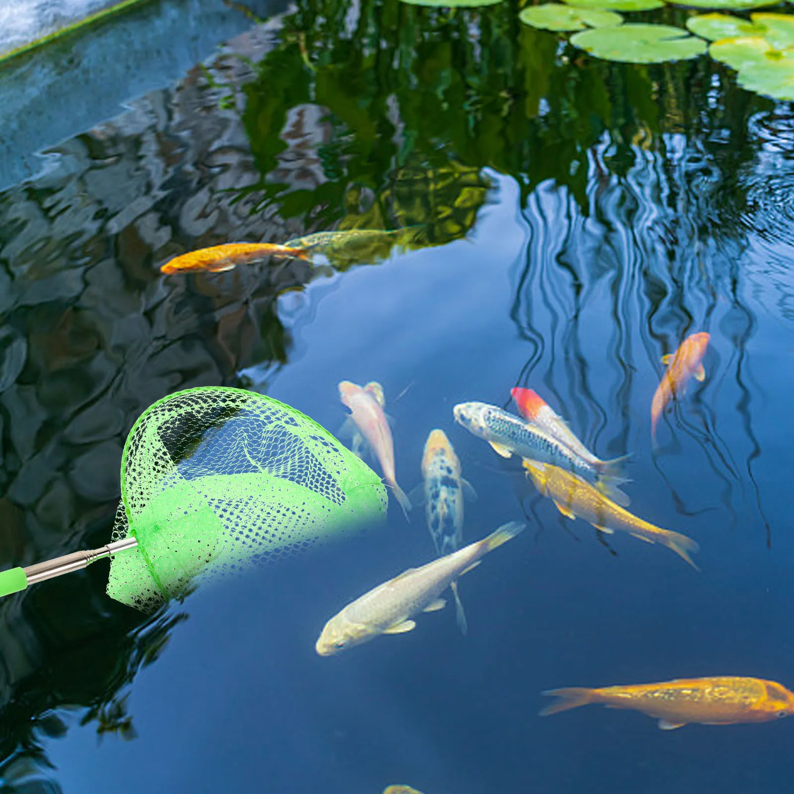 

1 Set Stainless Steel Telescopic Fishing Net Foldable Water Bucket Outdoor Fish Catching Portable Insect Butterfly Crab Trap For