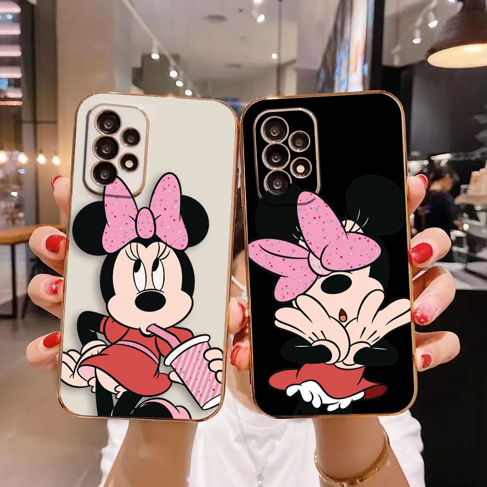 Cover Smooth E-TPU Phone Case For Samsung A73 A72 A71 A54 A53 A52 A51 A33 A32 A23 A22 A13 5G Case Funda Capa Cute M-Minnie Mouse