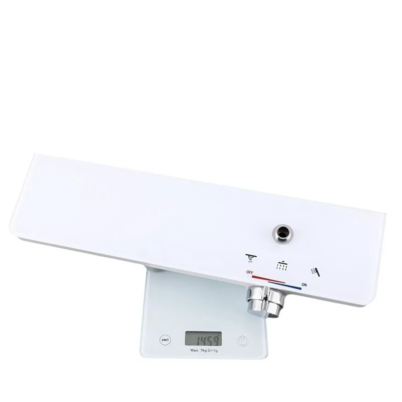 Three-function Shelf Surface Shower Set Yabai Liquid Silicone Shower Glass LED Luminous Shower