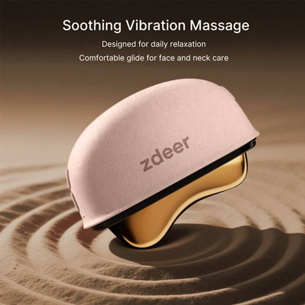 ZDEER GS5 Electric Gua Sha Massager, Heated Brass Vibration Sculpt Tool, Red Light Skin Firming Device, Gift For Women & 4 Oils view 6
