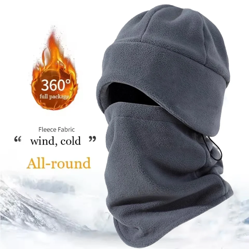 

Зимняя шапка-шапка, шарф, комплект с ушками для мужчин и женщин, вязаная шапка с черепом на флисовой подкладке, ветрозащитная теплая гетра