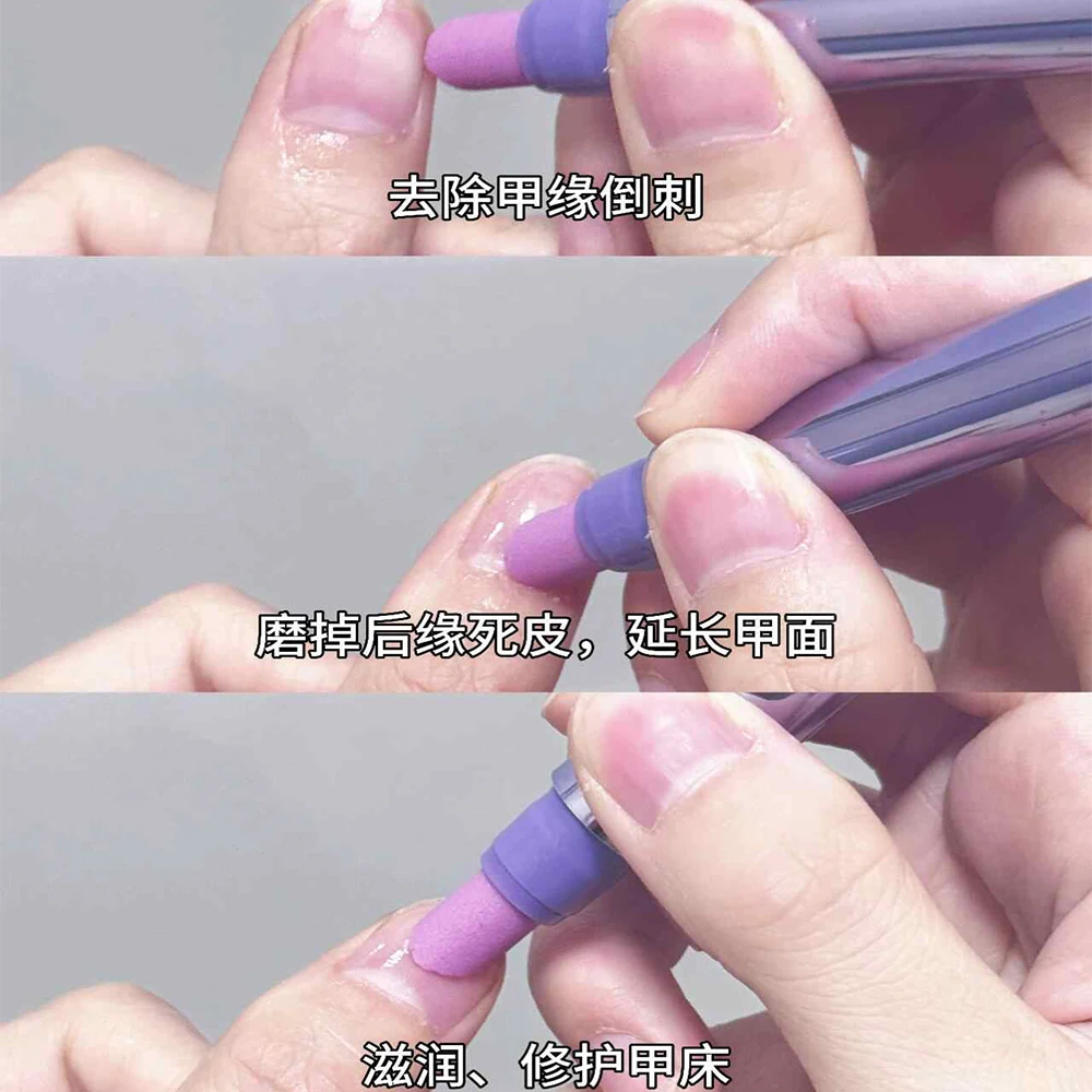 1pcs Nail Essence Oil Cuticle Pen, 3-in-1 Ceramic Cuticle Pusher+Dead Skin Remover+ Nail Nutrition Oil for Manicure Care Repairs