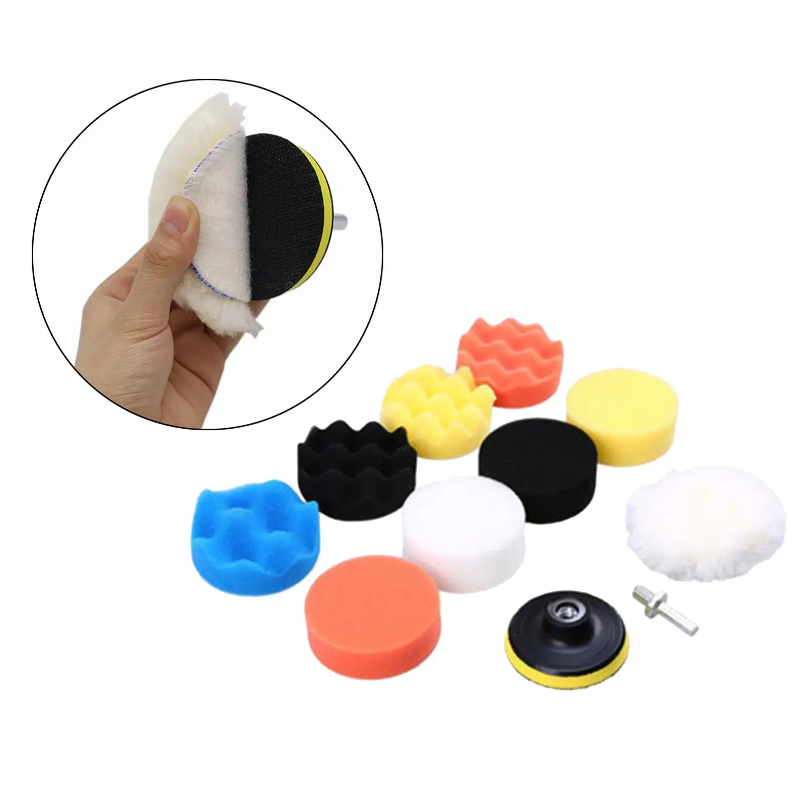 3 "/4"/5 "الشمع التلقائي تلميع برتقالي التلميع الإسفنج منصات عدة سيارة الملمع 3 بوصة