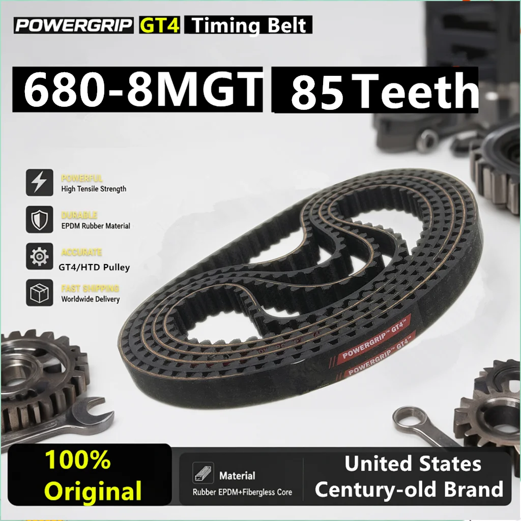 PowerGrip GT4 680-8MGT 85 Teeth Arc Teeth Timing Belt 3D Printer CNC Machine Textile Machine Fan Belt Replacement for GT3/GT2