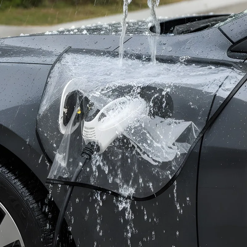 شاحن سيارات كهربائية مغناطيسي غطاء للمطر مقاوم للماء لمنفذ شحن السيارة الكهربائية حامي خارجي ملحقات السيارات العالمية طاقة جديدة #3