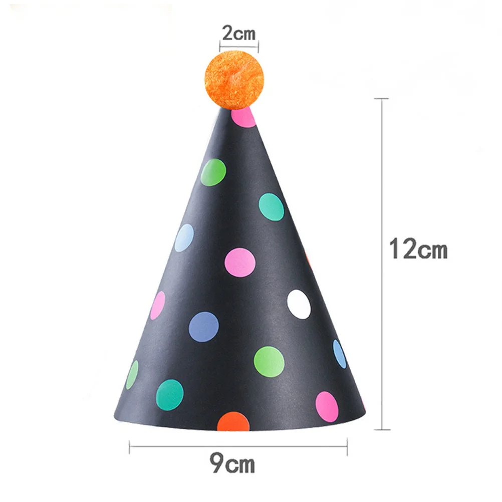 11Pcs Cake Birthday Party Hats with Pom-Poms Perfect for Pets Dogs Cats Festive Decorations Party Hats Cake Hat