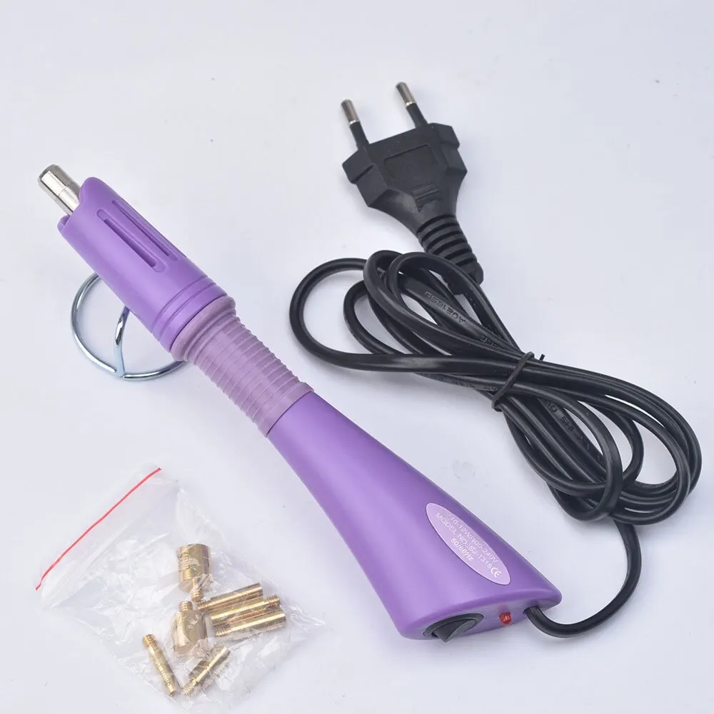 EU /US Purple Hotfix Rhinestone Applicator Hot Fix Applicator Fast Heating Iron-on Wand Heat-fix Rhinestones Glass Diamond Tool