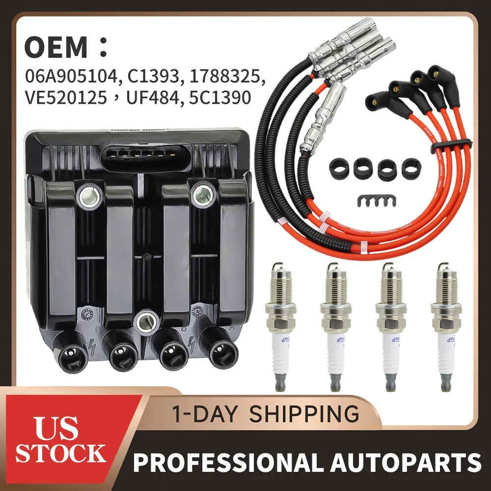 

OEM UF484 Ignition Coil & Spark Plug & Wire For Chevrolet Astro GMC 4.3L V6 DR49