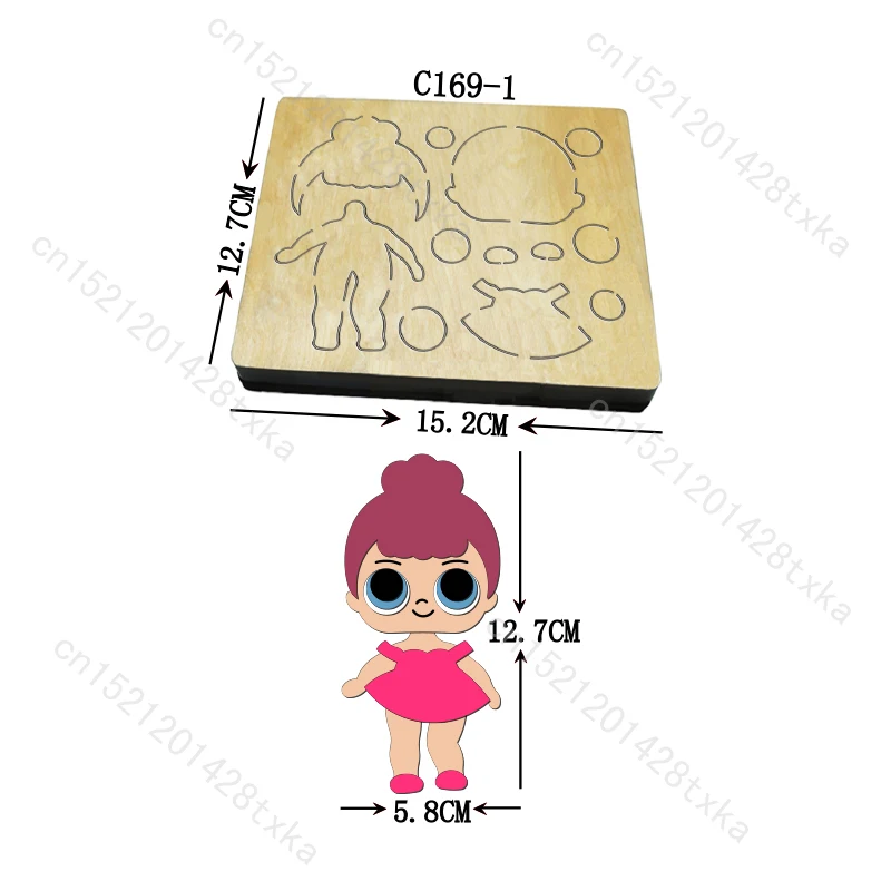 

Новая кукла, деревянные штампы для девочек, штамп для скрапбукинга C169-1, несколько размеров