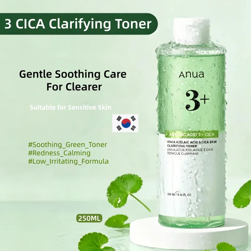 Korean Acid 3 CICA Clarifying Toner,Facial Acne,Soothing & Clear Toner Hydrating Sebum and Spot Care Daily Toner Face Care 250ml