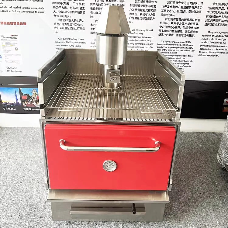 Commercial Restaurant Equipment Stainless Steel BBQ Charcoal Grill Kitchen Barbeque Charcoal Broiler Chicken Grill Machine