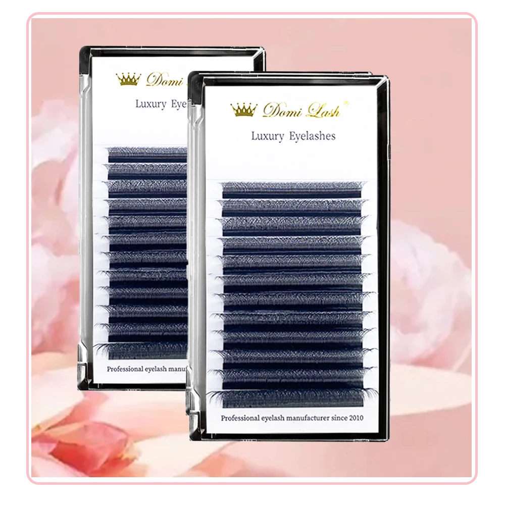 Domi 3D4D5D W Shape Eyelash Extension Clover Bloom Handmade Premade Volume Fans Lashes Natural Soft Mink Individual Lash Makeup