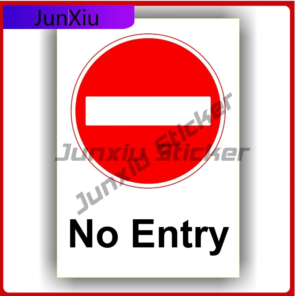 

NO ENTRY SIGN Anime Premium Durable Modern Motorcycle Decal Sticker Waterproof Vinyl Car Laptop Window Bumper Auto Exterior