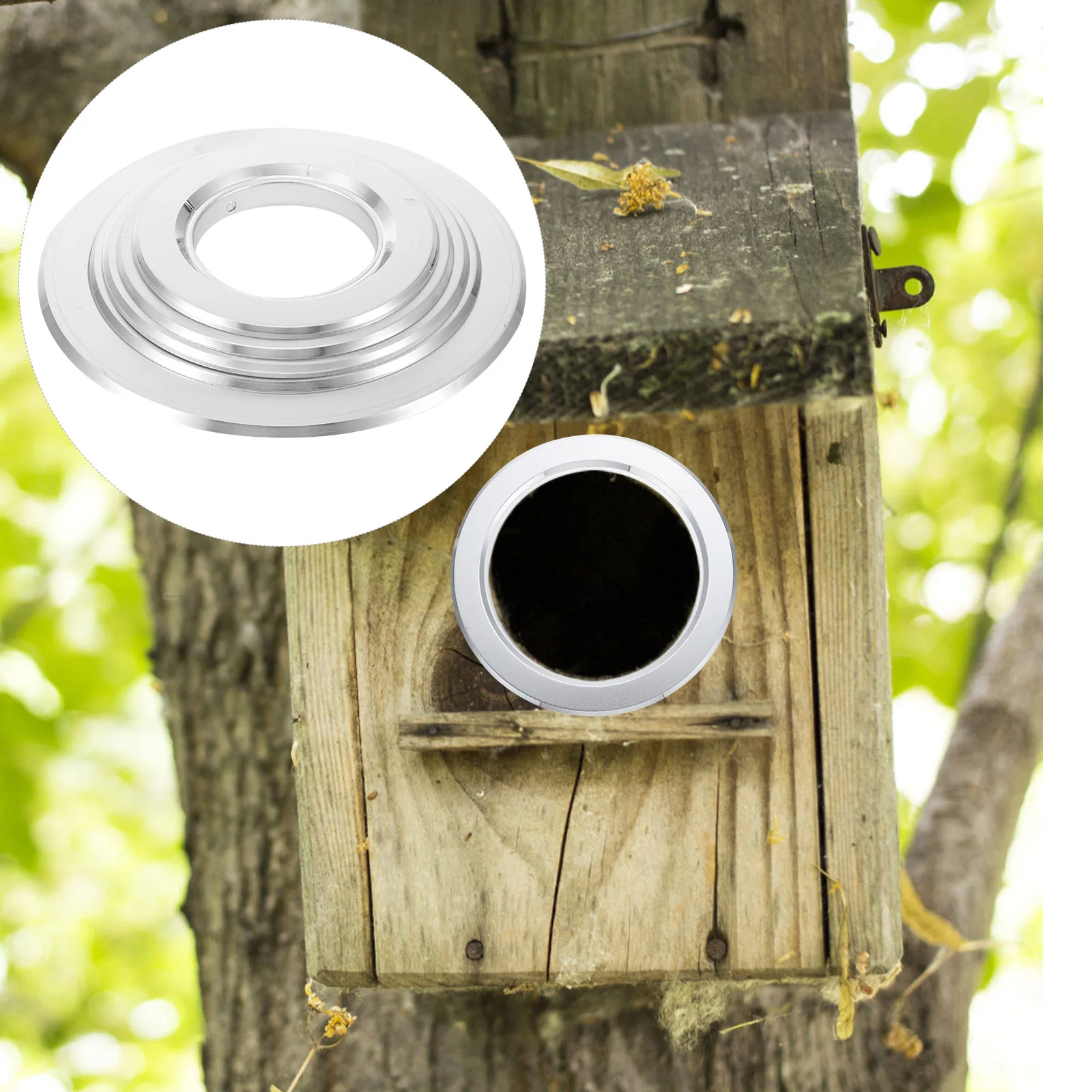 

5pcs Anti Bite Ring Protector for Bird Nest Hole 2x25x3x35x4inch Stainless Steel Guard Breeding Box Accessories