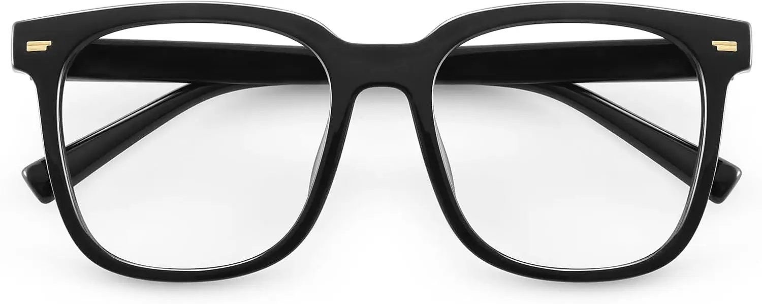 Unisex Oversized Square Blue Light Blocking Glasses Anti Glare