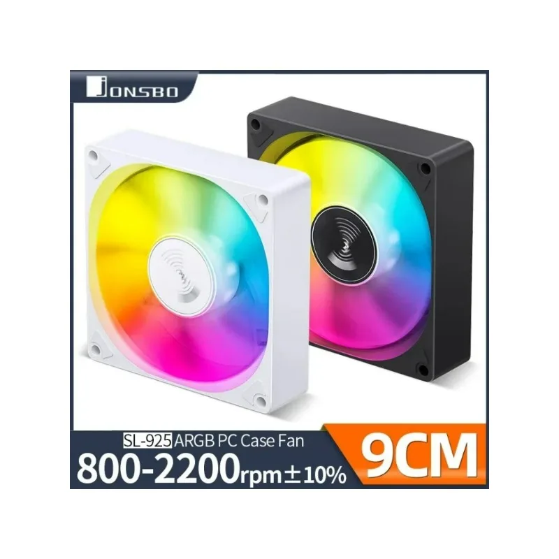 

Jonsbo SL-925 Корпусный вентилятор 9 см 5 В ARGB Sync Адресный RGB 92 мм ШИМ 4-контактный тихий охлаждающий корпус Кулер для процессора Замените вентилятор