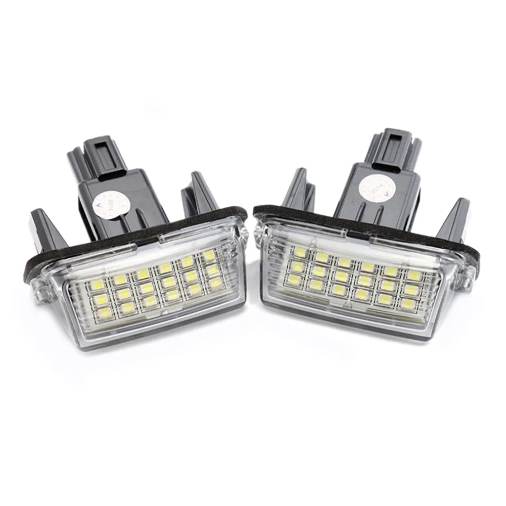 2 Pcs/Set 18 LED Car License Number Plate Light Bulb Lamp for  for  for Yaris for Corolla for Fielder