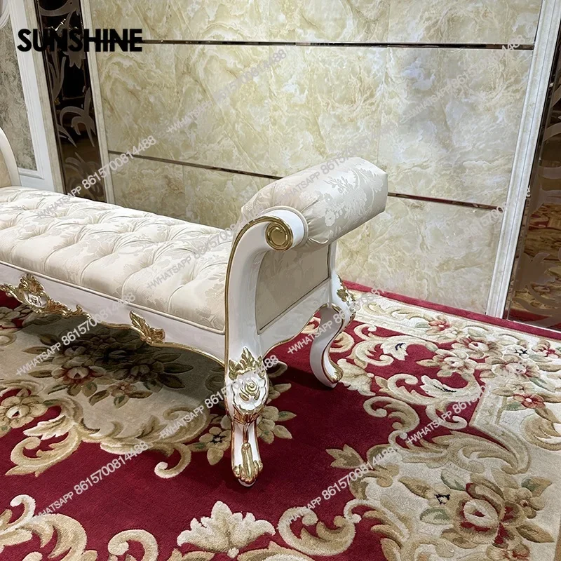 

Прикроватная тумбочка из французской ткани, роскошная спальня из цельного дерева в европейском стиле X