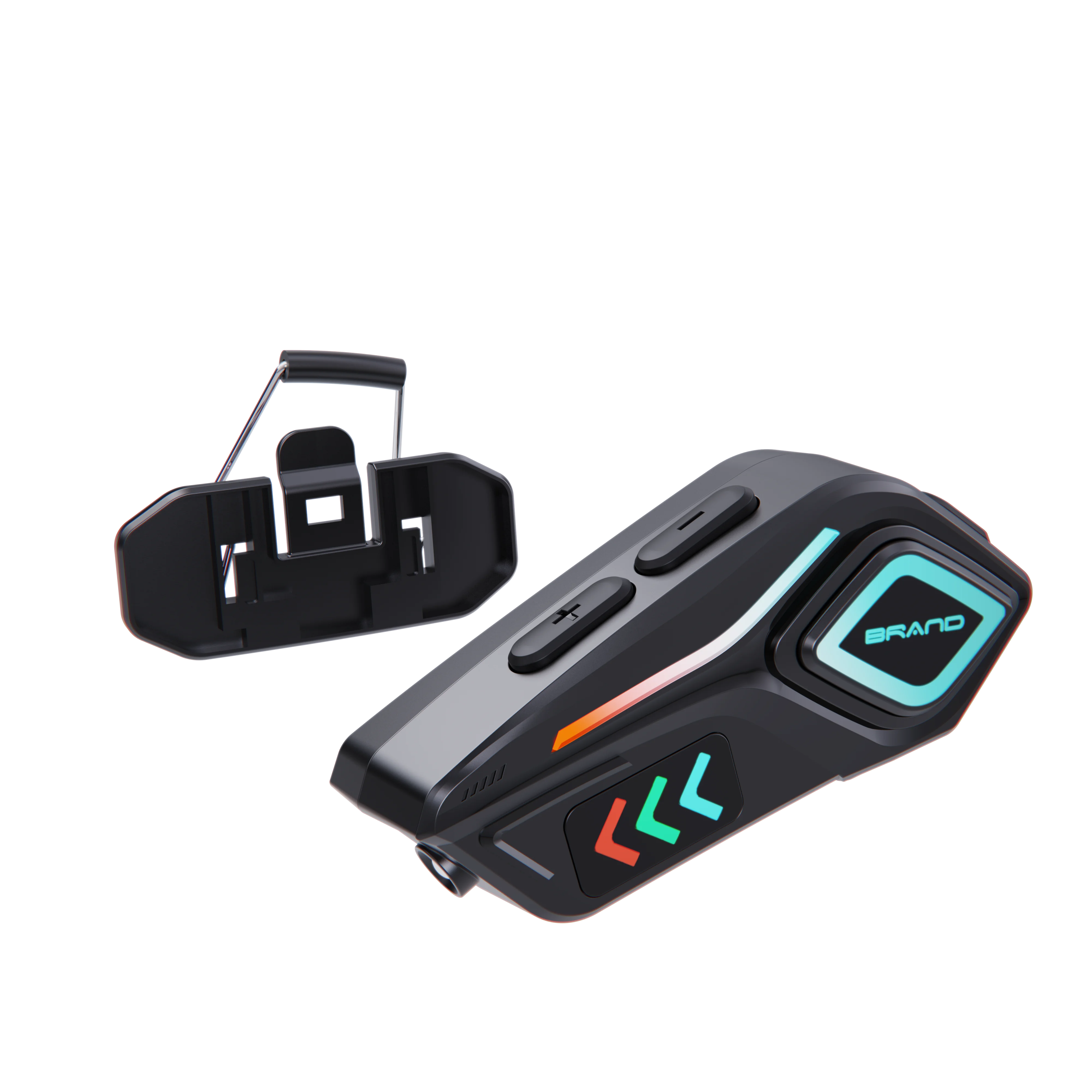 Smart Bluetooth Motorcycle Headset Compatible with Various Types of Motorcycle Helmets— Calls Phone，Voice Assistant，Flashlight